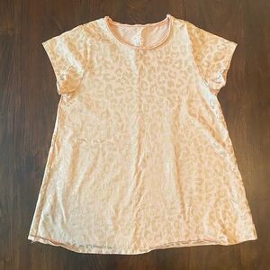 Chaser light pink and gold animal print dress